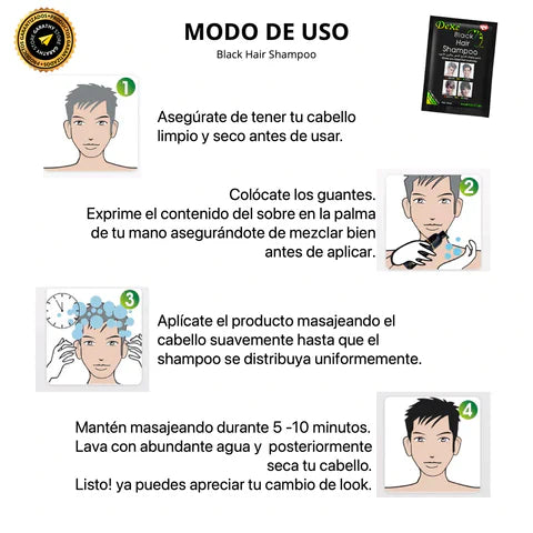 SHAMPOO CUBRE CANAS SACHETX10-ORIGINAL+GUÍA DE USO GRATIS