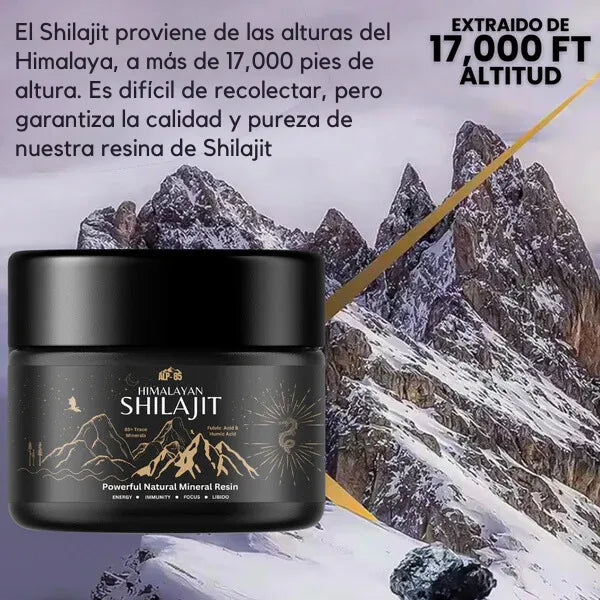 Shilajit del Himalaya+ Pala de regalo : toma el control de una vida sana y equilibrada.