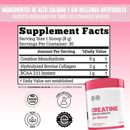 Creatina Monohidratada – Para Ella